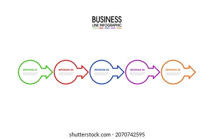 Elementos de diseño infográfico de la línea de tiempo. Concepto de negocio. Se puede utilizar para diseño de flujo de trabajo, diagramas, informes anuales, diseño web. Plantilla de negocio de vectores para presentaciones.