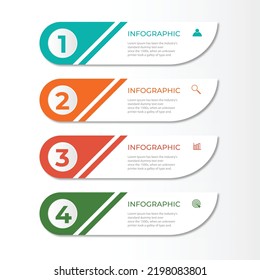 Timeline infographic design elements. Business concept with 4 steps, options, circles, lines. can be used for workflow layouts, diagrams, annual reports or presentations. Vector illustration.