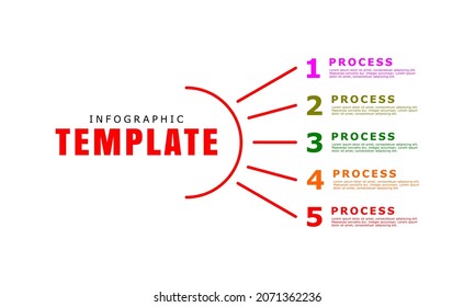 Timeline infographic design elements and number options. Business concept with 5 steps. Can be used for workflow layout, diagrams, annual reports, web design. Vector business template for presentation