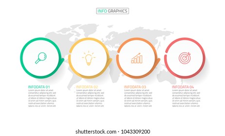 Timeline infographic design elements.Business concept with 4 options, parts, steps or processes. Vector illustration.