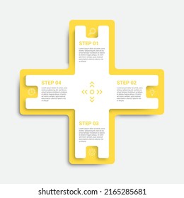 timeline infographic design with icons and 4 options or steps. infographics for business concept