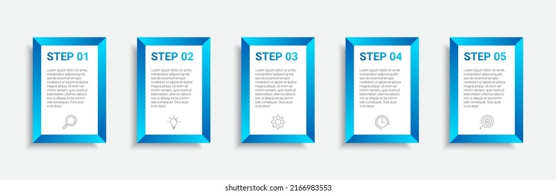 timeline infographic design with icons and 5 options or steps. infographics for business concept
