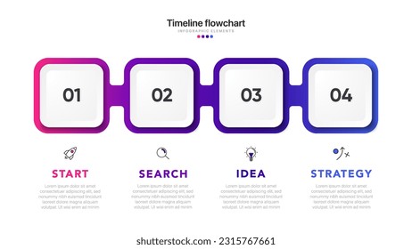 Timeline infographic design with options or steps. Infographics for business concept. Can be used for presentations workflow layout, banner, process, diagram, flow chart, info graph, annual report.