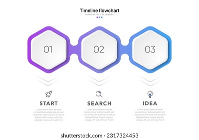 Diseño infográfico de línea de tiempo con opciones o pasos. Infografía para el concepto de negocio. Se puede utilizar para presentaciones diseño de flujo de trabajo, banner, proceso, diagrama, diagrama de flujo, gráfico de información, informe anual.
