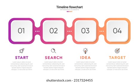 Timeline infographic design with options or steps. Infographics for business concept. Can be used for presentations workflow layout, banner, process, diagram, flow chart, info graph, annual report.