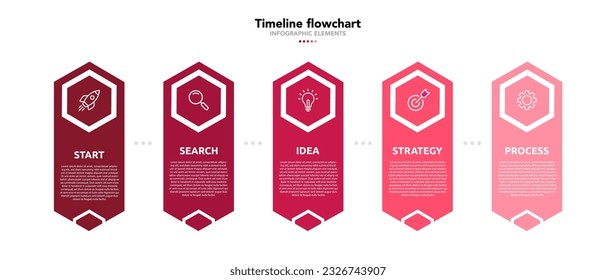 Timeline infographic design with options or steps. Infographics for business concept. Can be used for presentations workflow layout, banner, process, diagram, flow chart, info graph, annual report.