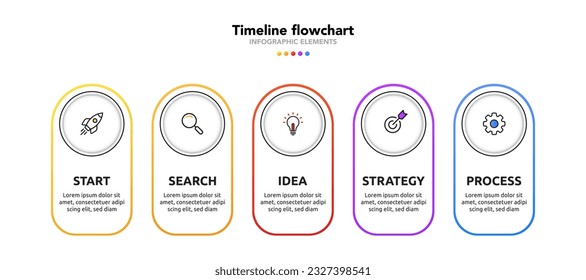 Timeline infographic design with options or steps. Infographics for business concept. Can be used for presentations workflow layout, banner, process, diagram, flow chart, info graph, annual report.