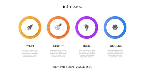 Timeline infographic design with options or steps. Infographics for business concept. Can be used for presentations workflow layout, banner, process, diagram, flow chart, info graph, annual report.