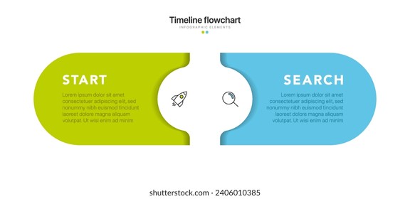 Diseño infográfico de línea de tiempo con opciones o pasos. Infografía para el concepto de negocio. Se puede utilizar para presentaciones diseño de flujo de trabajo, banner, proceso