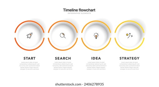 Timeline infographic design with  options or steps. Infographics for business concept. Can be used for presentations workflow layout, banner, process