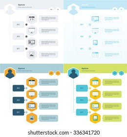 Timeline Infographic Design set