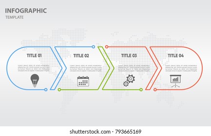 Plantilla de diseño gráfico de línea de tiempo con 4 opciones