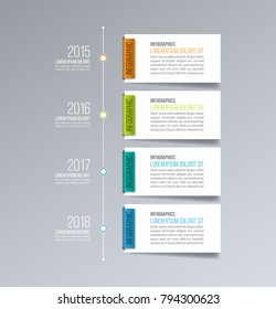 Timeline infographic design template. Abstract business concept with options