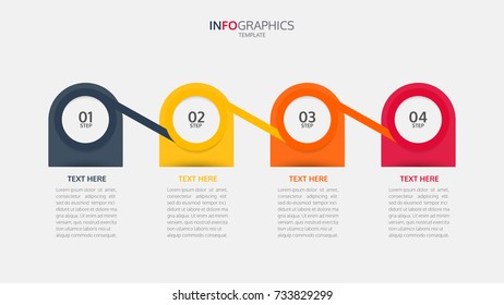 Timeline infographic design template.Can be used for workflow layout, diagram, annual report, web design. Business concept with 4 step or options.vector illustration