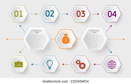Timeline Infographic Design Template. Can be used for business, presentation, web design.