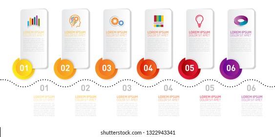 Timeline Infographic Design Template. Can be used for business, presentation, web design.