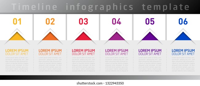 Timeline Infographic Design Template. Can be used for business, presentation, web design.