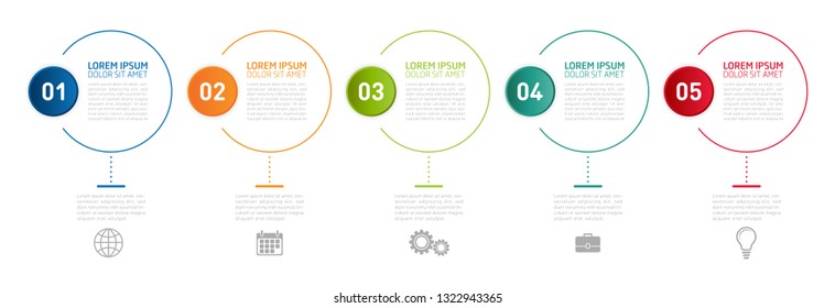 Timeline Infographic Design Template. Can be used for business, presentation, web design.