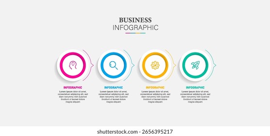 Timeline Infographic design template. Creative concept with 4 steps