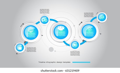 Timeline infographic design template. flowchart layout, diagram processes, workflow, business icons.