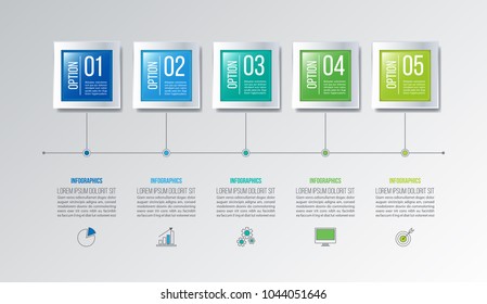 Timeline infographic design template for graphs, diagrams, business options.