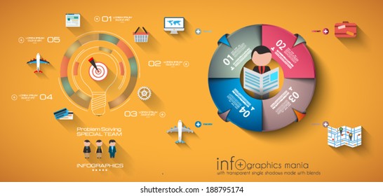 Timeline Infographic design template. Idea to display information, ranking and statistics with original and modern style.