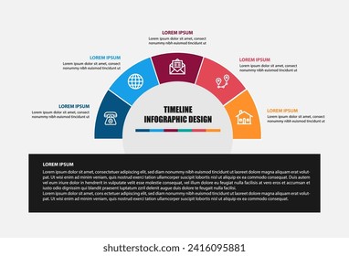 Timeline infographic design template vector