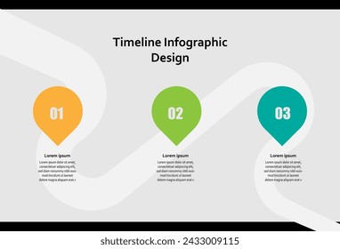 Timeline infographic design template vector