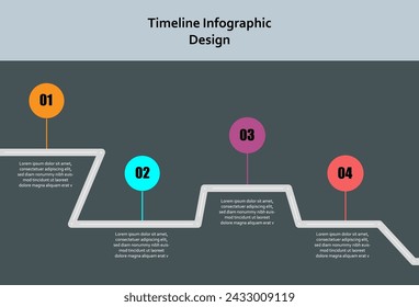 Timeline infographic design template vector