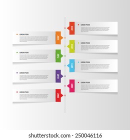 Timeline infographic design template. Vector illustration