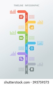Timeline infographic design template. Vector illustration for workflow layout, diagram, number options, web design, business presentation.