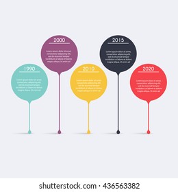 Timeline Infographic Design Templates. Charts, Diagrams And Other Vector Elements For Data And Statistics Presentation