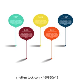 Timeline Infographic Design Templates. Charts, Diagrams and other Vector Elements for Data and Statistics Presentation