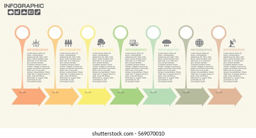 Timeline Infographic Design Templates. Charts, Diagrams and other Vector Elements for Data and Statistics Presentation
