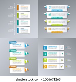 Timeline infographic design templates. Creative business concept with options.