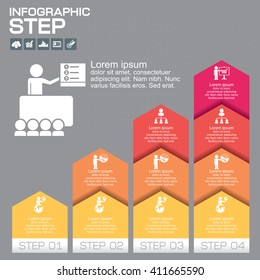 Timeline Infographic design templates . With paper tags. Idea to display information, ranking and statistics with orginal and modern style.