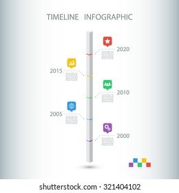 Timeline infographic design template.Vector illustration for workflow layout, diagram, number options, web design.