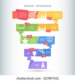 Timeline infographic design template.Vector illustration for workflow layout, diagram, number options, web design.