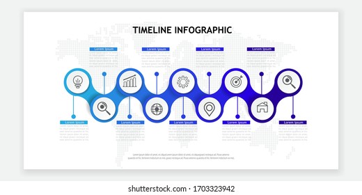 Timeline infographic design vector and business icons can be used for workflow layout, diagram, annual report presentation. Vector infographics timeline.editable