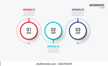 Timeline infographic design vector can be used for workflow layout, diagram, presentations, web design. Business concept with 3 options, steps or processes.