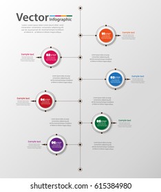 Timeline infographic design vector  can be used for workflow layout, diagram, annual report, web design. 6 steps timeline infographic for business design. Eps 10