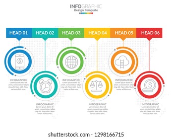 Timeline infographic design vector and marketing icons