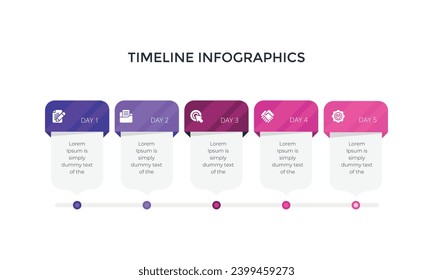 Timeline infographic design vector and marketing icons can be used for workflow layout, diagram, annual report. Vector infographics timeline design template