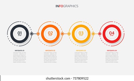 Timeline infographic design vector and number 4 options. Vector business template for presentation. 