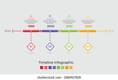 Timeline Infographic Diagrams Text Four Steps Stock Vector (Royalty ...