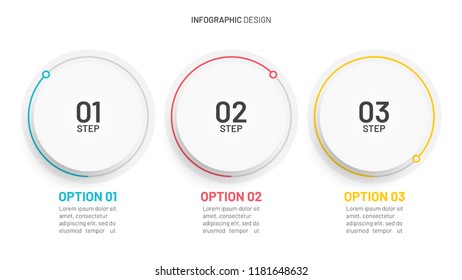 Timeline infographic elements with process lines. Business concept with 3 steps.Can be used for workflow layout, diagram, annual report, web design.Vector business template for presentation.