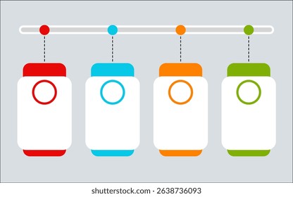 Timeline infographic with four steps.