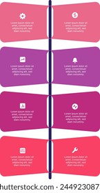 A timeline infographic of graphical representation to illustrate their sequence information stock vector illustration diagram