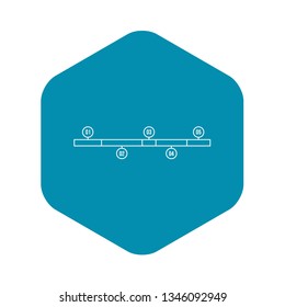 Timeline infographic icon. Outline illustration of timeline infographic vector icon for web design