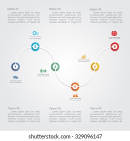 Timeline infographic layout template with place for your data. Vector illustration.